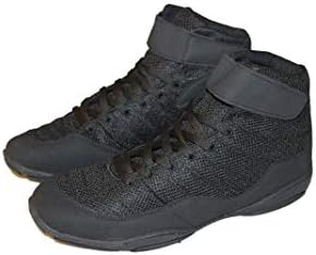 Zapatos de Boxeo Negros Cuero/Tejido de Malla