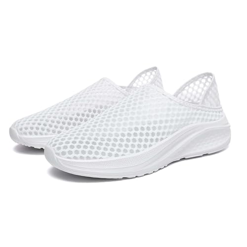 Men's Breathable Knit Sneakers Slip On Casual Shoes for Walking Running Yoga Gym Beach Comfortable Lightweight