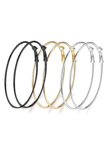 YouBella Jewellery Earrings for women Combo of 3 Pair of Hoop Earrings for Girls and Women YouBella Jewellery Earrings for women Combo of 3 Pair of Hoop Earrings for Girls and Women