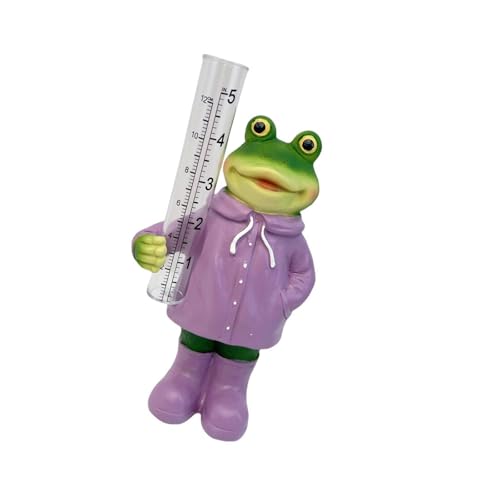 FUUGlan Figura decorativa de pluviómetro para medición de precipitación de patio, medición precisa de lluvia en jardines y decoración de jardín