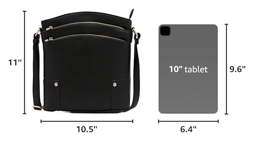 Image of ALYSSA Triple Zip Pocket Large Crossbody Bag