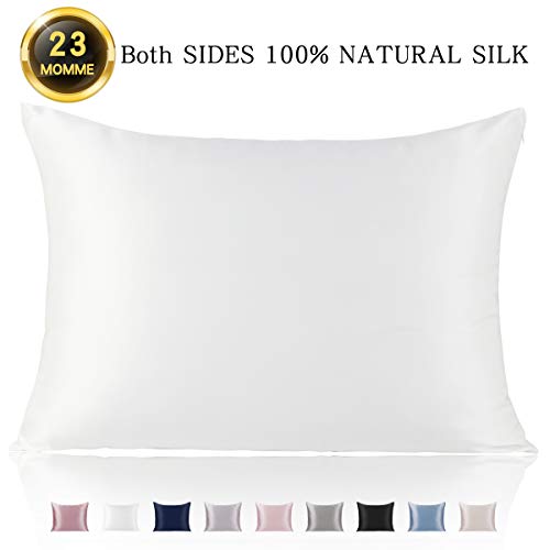 Adubor 100% Mulberry Silk Pillowcase for Hair and Skin with Hidden Zipper, Both