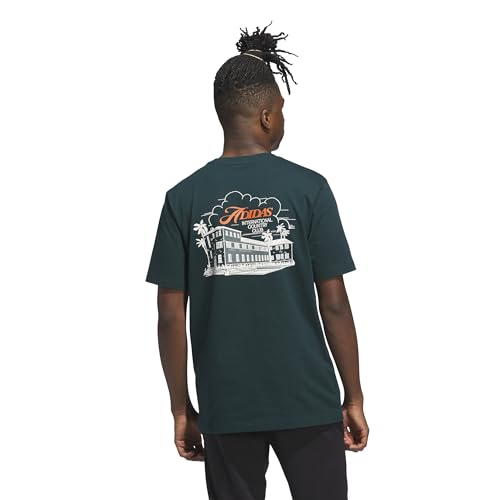 adidas Men's Country Club Scenic Graphic T-Shirt, Aurora Ivy, Medium