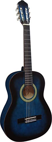 Gitarren Konzertgitarre Set 3/4 C9 in Blau Schattiert mit Zubehör