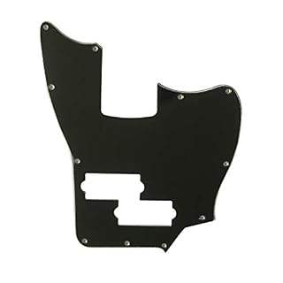 Pickguard personnalisé pour guitare Squier Jaguar Bass SS Style (3 plis) Noir - Les Beatles, Paul McCartney, John Lennon, RIngo Starr, George Harrison