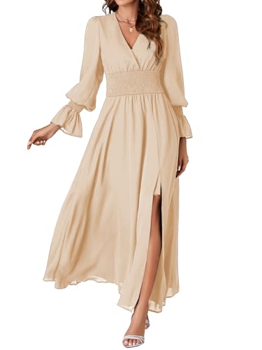Umenlele Women s Casual V Neck Long Dress