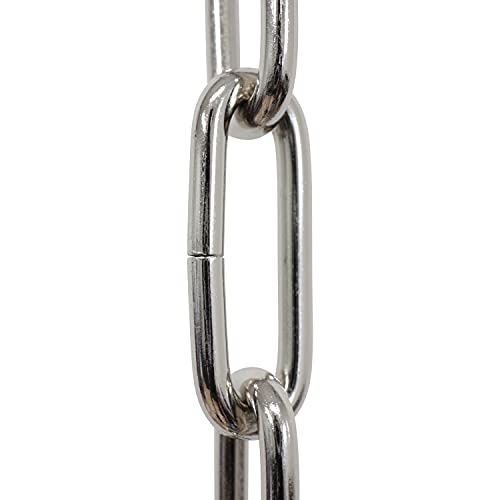 Image of RCH Hardware CH-S59-395-PN Steel Chandelier Chain 7 Gauge, Polished Nickel (1 Foot)