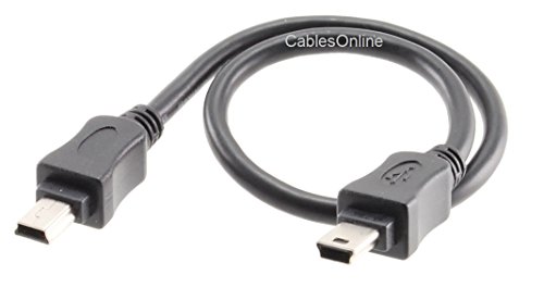 1ft CablesOnline USB 2.0 Mini-B 5-Pin to Mini-B 5-Pin Male/Male Cable, USB2-5501