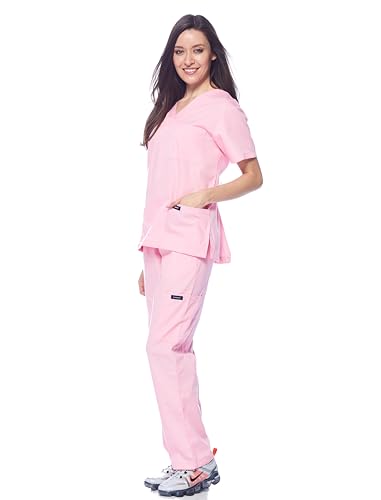 Image of Dagacci Scrubs Medical Uniform Women and Man Scrubs Set Medical Scrubs Top and Pants