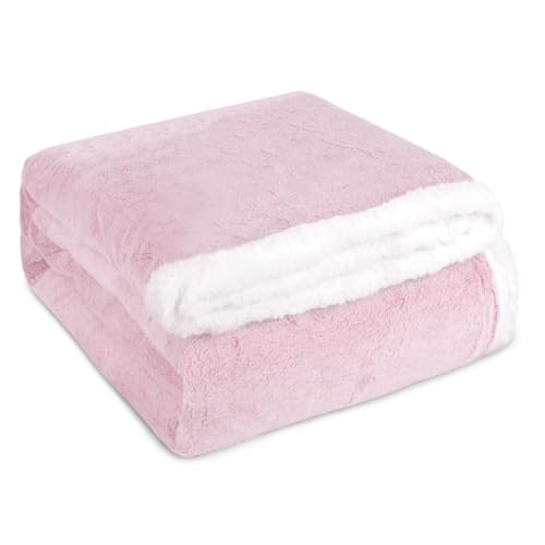 Home Mercury- Manta De Borreguito Sherpa Reversible 130x160cm. Extra Suave, Gruesa Y Multiusos. Manta Caliente Para Cama, Sofá Y Viaje Rosa Home Mercury- Manta De Borreguito Sherpa Reversible 130x160cm. Extra Suave, Gruesa Y Multiusos. Manta Caliente Para Cama, Sofá Y Viaje Rosa