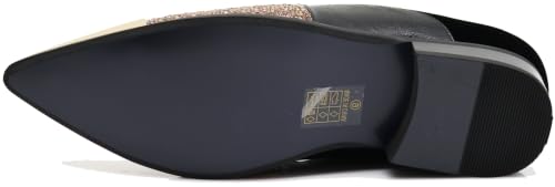 Image of Enzo Romeo Crisino Men Rhinestone Chrome Toe Suede Pointy Buckle Dress Loafer Slip On Shoes