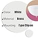 Ciata Lighting 4-3/4 Inch Ceiling Light Cover Fixture for A-Shape Bulb, Clip On Lamp Shade for Ceiling Light Bulb, 7-3/4 Inch Diameter Dome Shape Shade Bulb Cover for Indoor Location, White, Pack of 2
