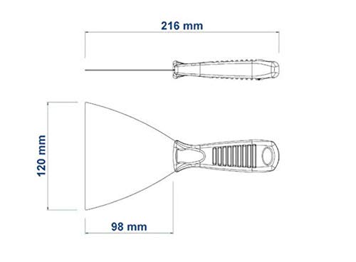 Tramontina Espátula Metálica Flexível 12 Cm, Cabo Plástico