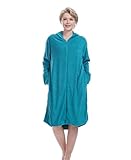 DiaryLook Kapuzen-Badeponcho mit Reißverschluss | Schnelltrocknender Surf-Poncho Microfiber Handtuch für Strand/Schwimmbad | Umkleidehilfe bei Wassersport & Schnorcheln | Damen & Herren