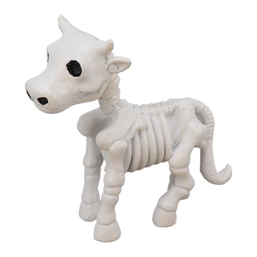 Squelette de vache Halloween en résine imperméable pour décoration extérieure de jardin et patio