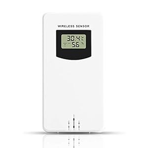 Draadloos weerstation digitaal weerstation met weerstation, thermometer met alarm en vochtigheid, barometer, alarm, weerklok in maanfase met buitensensor
