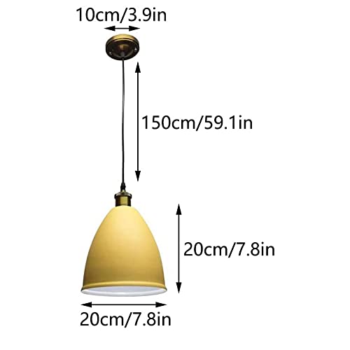 Lámpara colgante mini de aluminio macaron con casquillo de metal E27 7