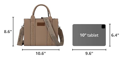 Image of Wrangler Tote Bag for Women Designer Satchel Handbags Top-handle Purses with Strap