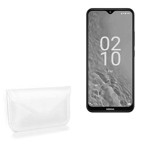 BoxWave Case Compatible with Nokia C210 - Elite Leather Messenger Pouch, Synthetic Leather Cover Case Envelope Design - Ivory White