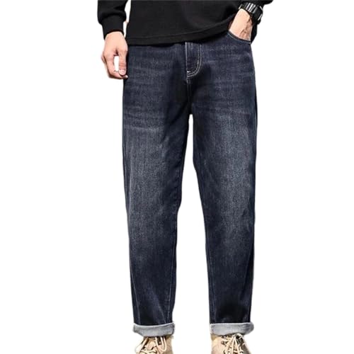 Men's Loose Tapered Jeans Baggy Wide Leg Denim Pants Casual Streetwear Harem Trousers High Street Clothing