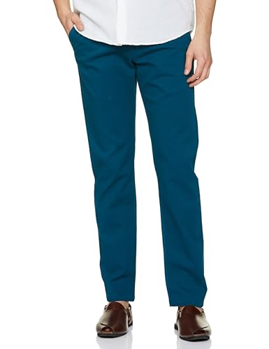 Image of FYLTR Men's Straight Fit Stretch Cotton Khaki Trousers with Elasticated Waistband -Soft Handfeel