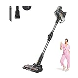DREAME J20 Cordless Stick Vacuum Cleaner, 17K Pa Powerful Suction, 6x2200 mAh Battery, 50 Minutes Running Time, Folding Tube for Corner Cleaning, 0.5 Litre