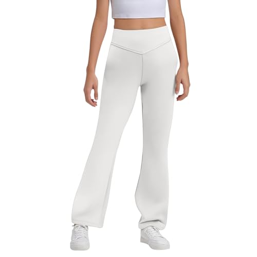 School Uniform Pants for Teen Girls Flare Pants Kids High Waisted Yoga Pant Straight Leg Trouser with Pockets2