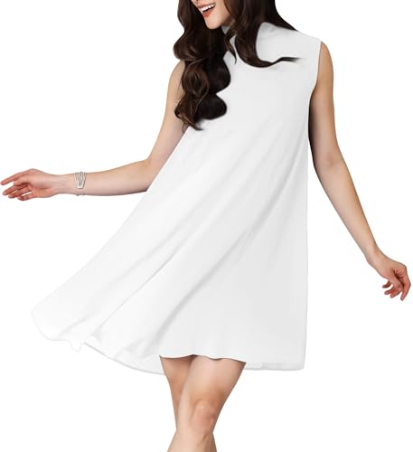 Image of KOH KOH Womens Short Sleeveless Halter-Neck Flowy Summer Cute Mini Dress