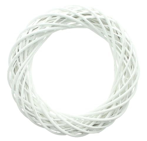 FRANK FLECHTWAREN Kranz White, Weide Maße: Ø 35 x 7 cm, Innen-Ø 21 cm, vielseitige Dekoration, hochwertige Materialie FRANK FLECHTWAREN Kranz White, Weide Maße: Ø 35 x 7 cm, Innen-Ø 21 cm, vielseitige Dekoration, hochwertige Materialie