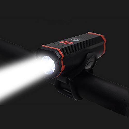 WASAGA Bike Light, USB Rechargeable Bicycle Cycling Headlight Bicycle Front Light Mountain Bike Light 1000 Lumen LED Flashlight with 5 Modes, IP65, Power Indicator