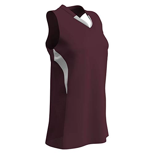 Softball col en V Champro maillot anti-irritation dos nageur filles m marron