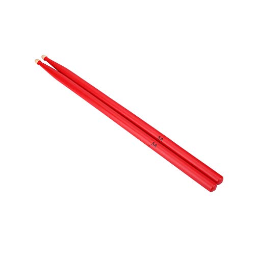 Baquetas 5A de madera de arce color rojo miniatura 2