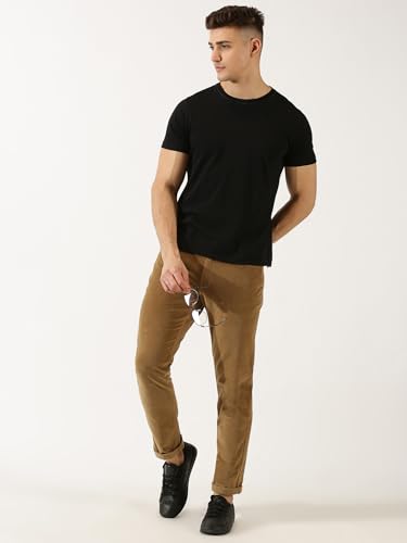 Image of Thomas Scott Men Mid Rise Slim Fit Corduroy Chino Pants