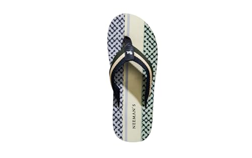 Image of Neeman's Modern Striped Fusion Flip Flops for Men | Orthopedic & Cushioned Slippers | Soft, Lightweight, Flexible Indoor Outdoor Chappal