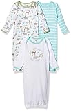 Touched by Nature Unisex Baby Organic Cotton Gowns, Forest, 0-6 Months US