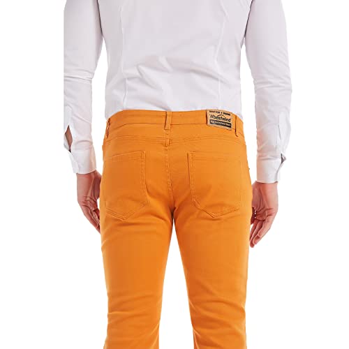 Wbestwind Men'S Relaxed Stretch Vintage 60S 70S Bell Bottom Fit Comfort Flared Retro Leg Denim Jeans,Flo,Tag M Yellow thumb #5