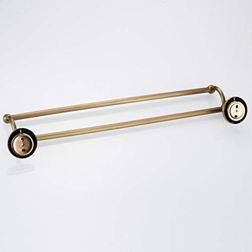 Porte-serviettes classique laiton suspendu double support mural rétro - 3