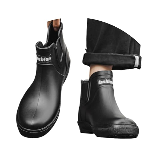 Botas de goma de media altura para hombre, botas de lluvia ligeras unisex para adultos, zapatos de jardín al aire libre, zapatos de goma impermeables, botas de goma antideslizantes, botas de lluvia Botas de goma de media altura para hombre, botas de lluvia ligeras unisex para adultos, zapatos de jardín al aire libre, zapatos de goma impermeables, botas de goma antideslizantes, botas de lluvia