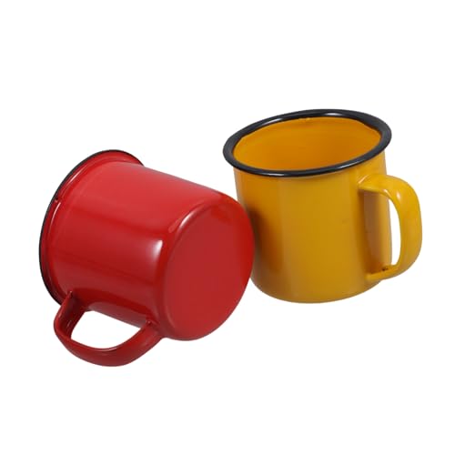 ULTECHNOVO 2stücke Emaille-tasse Kaffeebecher Emaille-trinkbecher Kreativbecher Für Kaffee Tee Milch Wasser Haushalt Büro