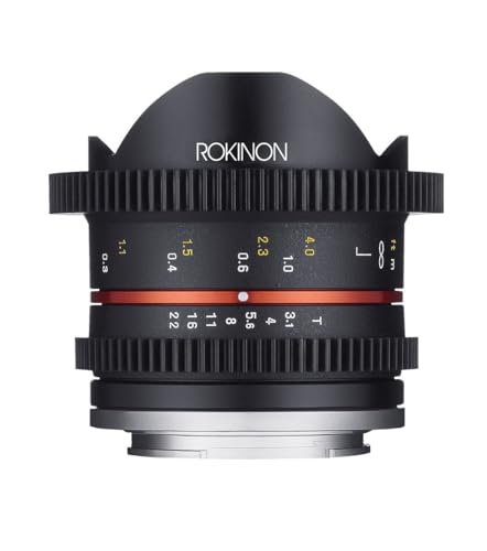 Rokinon 8mm T3.1 UMC Cine Fisheye II Lens for Sony E-Mount (NEX) Cameras (CV8MBK31-E)