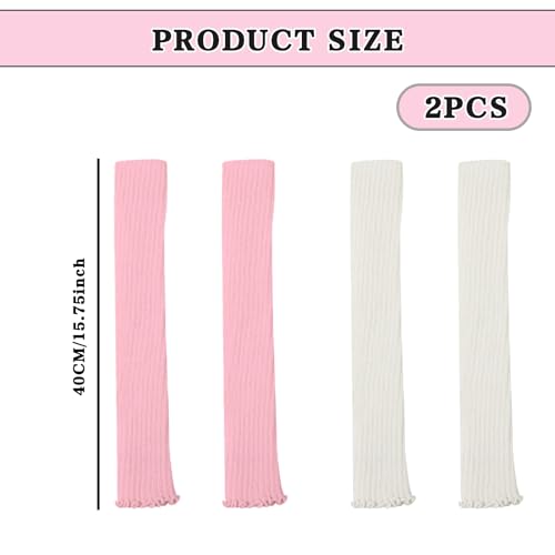 Image of 2 Pcs Leg Warmers Y2k, Leg Warmers, Y2k Accessories, Cute Kawaii Cream Legwarmers for Women Winter