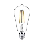 Philips Master Value LEDbulb E27 Edison Filament Light Bulb 5.9W 60W Equivalent 806 lm Extra Warm White 2700K CRI90 High Colour Rendering Clear Decorative LED Lamp