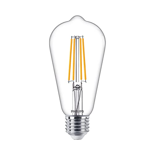 Philips MASTER Value LEDbulb E27 Edison con Filamento Clara 5.9W 806lm - 927 Luz muy Cálida | Mejor reproducción de color - Reemplazo 60W