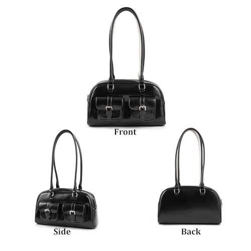 Bolso de hombro de cuero sintético para mujer miniatura 5