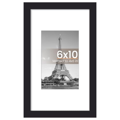 Image of upsimples 6x10 Picture Frame, Wall Decor Photo Frames, Black 1 Pack