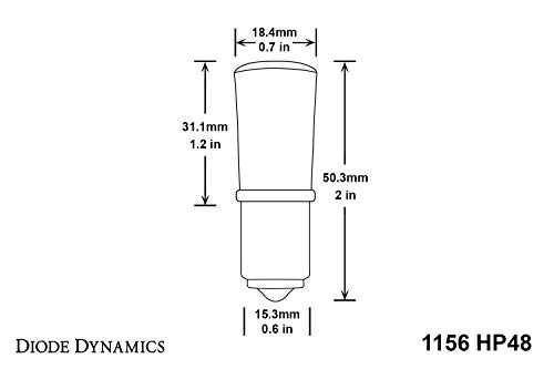 Diode Dynamics 1156 Hp48 Turn Signal Led Bulbs (Pair), Amber #TOP4