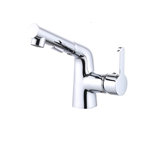 Robinet de salle de bain en laiton noir mitigeur haut de gamme rétractable