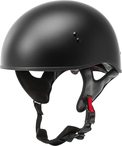 GMAX HH-65 Naked Motorcycle Street Half Helmet (Matte Black, X-Large)