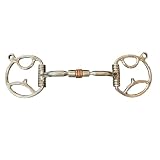 BAR H EQUINE Eggbutt D Ring Snaffle Tongue Relief Bit w/Low Port & Copper Roller | for Horses Horse Bit and bridles