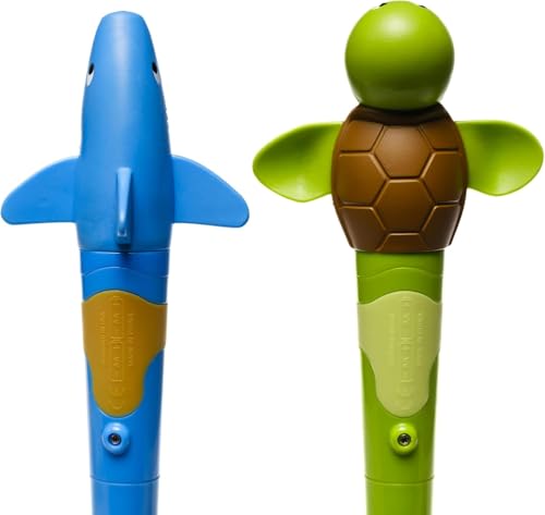 TalkTools Jiggler - Oral Facial Massager - Sensory Awareness Tool for Jaw and Lips | Improve Speech and Feeding Skills (Shark/Turtle - Set of 2) - NOT A Toy - Adult Supervision Required